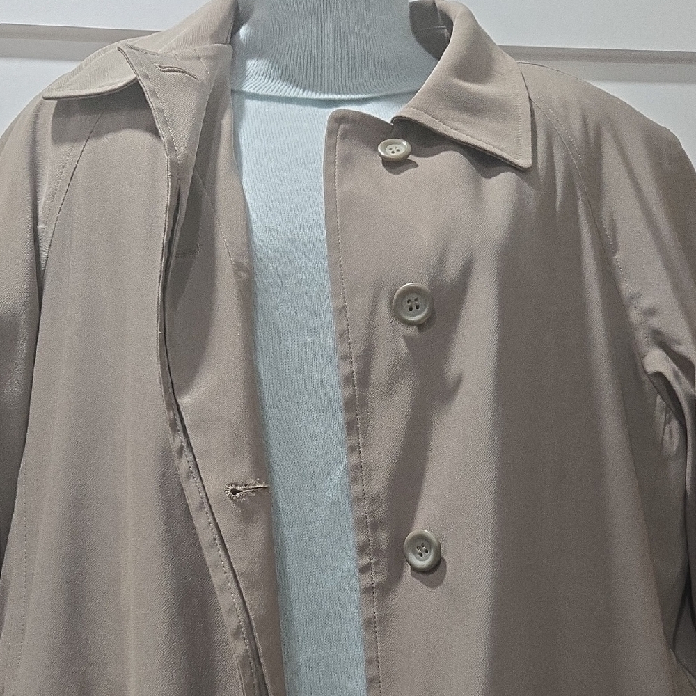 Jones New York Water Repellent  Trench Coat, Moss Green, 12P - Removable Lining